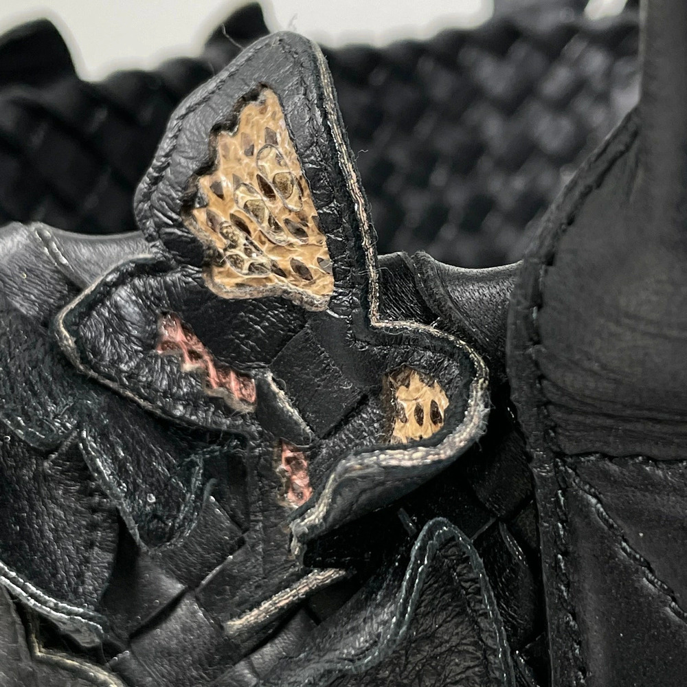 Bottega Veneta Intrecciato Tote Bag Butterfly Motif Leather Black - Picture 5 of 7
